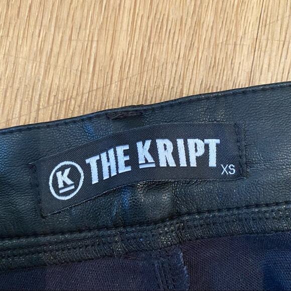 Dolls Kill - The Kript Kalki Vegan Leather Pants with Circular Top Stitching - Picture 8 of 11